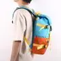 CHANGRONG Custom color block design rpet polyester casual sports backpacks