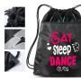 Gelory Promotional Custom Logo Eco Friendly Water Resistant Polyester Gym Drawstring Backpack Bag