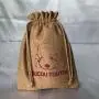 Reusable Custom Logo Burlap Hessian Jute Pet Dog Food Gift Bag Dog Food Packaging bag Burlap Hessian Jute Pet Dog Pouch
