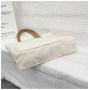 Factory Wholesale Solid Color Letter Printed Canvas Bag Casual Simple Student Handbag All-match Tote Bag