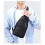 ZF147 Slanting Cross-body Bag Men Head Layer Cowhide Shoulder Chest Bag Simple Waterproof Wear-resistant Fashion Business