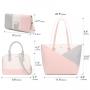 LOVEVOOK 2022 luxury Custom Logo PU Leather 3pcs Tote Handbag Set large capacity ladies shoulder bags wallets women handbags