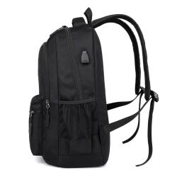 Hot Sale Classic Leisure Solid Color Rechargeable Backpack Waterproof Business Travel Computer Laptop Bag With Usb Charging Port