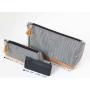 Custom Stripe Printed Makeup Pouch Travel Portable Recycled Eco Friendly Oxford Cosmetic Bag For Women