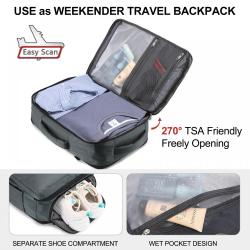 LOVEVOOK Expandable Anti Theft Carry On Bag Airplane Approved Weekender Bagpack Durable Travel Laptop Backpacks for Men Women