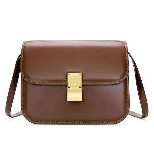 Real Leather Lady Handbag  High Quality Leather Luxury Shoulder Bag