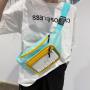 Hot Sale Polyester PVC Messenger Shoulder Bag Unisex Tide Transparent Jelly Chest Waist Bag