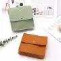 High Quality Custom Leather Snap Button Cosmetic Travel Bag Luxury PU Leather Perfume Makeup Pouch