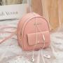 New Fashion Wholesale Women Bag Mini Shoulder Backpack Messenger Bag with Zipper Bolsos Pu Leather Custom Pure Color OEM Striped
