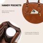 LOVEVOOK New Stylish 15.6 In Laptop Bag Vintage Leather Work Tote Waterproof Business Bag Office Briefcase 2pc handbag for Women