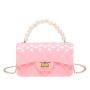 Low Price Candy colored pvc pearl jelly bag 2024 Ladies handbag trend new fashion women's shoulder bag Sweet hand bag
