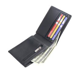Zipper coin bifold wallet men slim mens trending wallet RFID blocking coin wallet