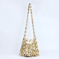 Small niche design hollowed out acrylic woven shoulder bag
