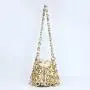 Small niche design hollowed out acrylic woven shoulder bag