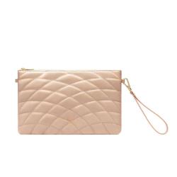 Wholesale Custom Lightweight Simple Quilted Pu Bag And Wallet Wristlet Wallet Pouch Purse for women