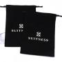 Hot Sale Cotton Twill Underwear Shoe Packaging Waterproof Bag Custom Logo Printed Black Drawstring Cotton Dust Pouch