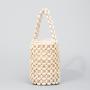 Handmade Women Handbags Wooden Bead Woven Purse Special Ladies Casual Shoulder Hand bags Bucket Clutch Bag Wholesale