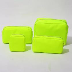 Keymay 24 Colors High Quality Nylon Pouch Travel Cosmetic Bag S M L XL Zipper Pouch Nylon Make Up Bags