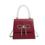 Butterfly Pearl Red Fashion Handheld Women's Bag sac main femm sac