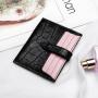 Slim Crocodile Embossed Leather Top Grain Cowhide Id Card Holder Wallet Colorful Macaroon With Press Button Closure Holder
