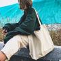 2024 Custom New Style Leisure 16 OZ Canvas Ladies Shoulder Bag Casual Tote Bags For Women's Shopping