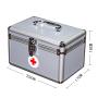 2-layer portable first aid kit storage box aluminum alloy multifunctional family emergency medicine box with handle medicine box