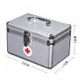 2-layer portable first aid kit storage box aluminum alloy multifunctional family emergency medicine box with handle medicine box