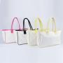 Keymay Custom Logo Durable Multi-color Large Capacity Shipping Bag Ladies Shoulder Bag Summer Canvas Beach Tote Bag Travel