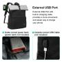 15.6 Inch Rolltop Backpack Waterproof Large Laptop Bag with USB Charging Port for Travel Work School Laptop Backpack Women Men
