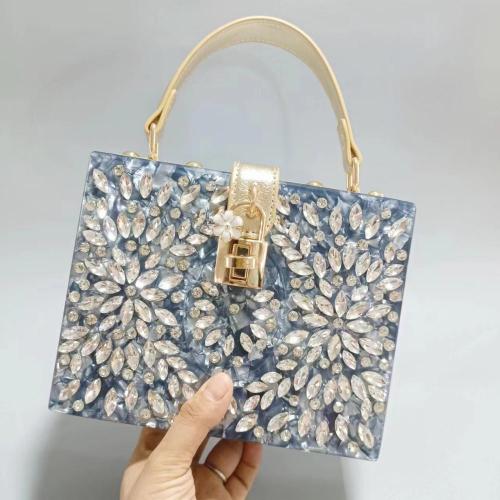 Party wedding ladies diamond metal luxury square fashion private label black elegant clutches bags clutch bag evening