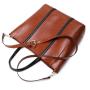 Leisure Fashion Designer Large Capacity Vintage Oil Wax Genuine Leather Ladies Shoulder Tote Bag Women Purses And Handbags