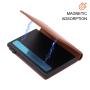Men Card Holder with Money Pocket Vegan Leather Pop Up Minimalist Wallet RFID Blocking
