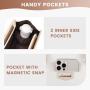 LOVEVOOK 15.6In Tote Work Bags 2pcs/set waterproof Canvas Briefcase Shoulder Bag Office Laptop Bag Purses and Handbags for Women