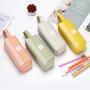 KBW539 Creative Double Layer Handheld Pencil Bag Simple Oxford Cloth Double Zip Pencil Bag High Quality Stationery Bag