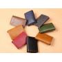 Leather Wallets Card Holder for Men Metal RFID Blocking Aluminum Automatic Ejection Money Cards Holder Gifts for Men Wallet