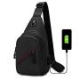 Wholesale Modern Design Outdoor Waterproof Crossbody Bag With USB Port Custom Chest Bag Crossbody Singe Shoulder Bag For Men
