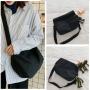Custom Factory Direct Women Simple Casual Messenger Canvas Bag Solid Color Student School Bag Korean Shoulder Bag Wholesale