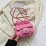 Textured small bag, new style, fashionable and foreign-style chain crossbody bag, spring and summer minority mini clutch bag