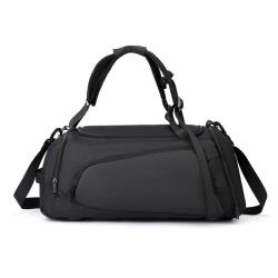 Custom Large Capacity Waterproof Men Sport Travel Duffle Bag With Logo Travel Backpack With Shoe Compartment  Nylon Gym Bags