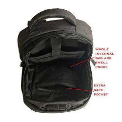 Locking Smellproof Backpack Carbon Lined Smell Proof Backpacks Custom Backpack Smell Proof