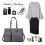 2022 LOVEVOOK Women 15.6in Waterproof Leather Computer Bag Work Tote Bags Large ladies Handbags Briefcase Laptop Bags