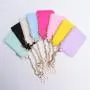 Keymay RTS Personalized Gift Chenille Letter Patches Cute Card Holder Small Nylon Coin Purses Card Wallet Keychain Coin P