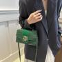 Fashion ladies luxury exquisite small square bag retro lock crocodile pattern handbag crossbody bag Shoulder bag