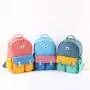 CHANGRONG Custom pink color block kids student backpack bag for Boys Girls