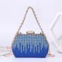 New rhinestone chain shoulder bag handbags silvery fashion purses ladies crossbody bags box evening clutch bag pochette femme