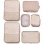 Nylon Packing Cube Travel Bag System Durable 6 Pieces Set Large Capacity Of Bags Unisex Clothing Sorting Organize Wholesale