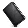 Men RFID Anti-theft brush purse Aluminum alloy ejection Credit Card Holder Aluminum Case Pocket Travel Business Leather Wallet
