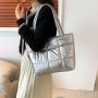 Large Capacity Casual Handbag for Women's New Korean Style Solid Color Simple Women's One Shoulder Underarm Bag Tote Bag