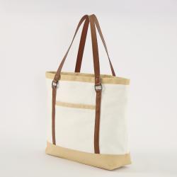 Custom Low MOQ Large Capacity Long Strap Personalized Tote Bag Machine Washable Perfect for Beach Vocation Canvas Grocery Bags