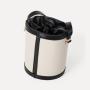 2024 Custom Canvas Barrel Shoulder Bag For Women Vegan Leather Drawstring Purse